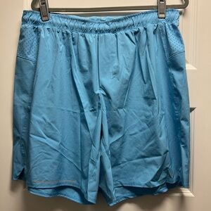 Fit2Run Blue Athletic Shorts with Elastic Waistband
